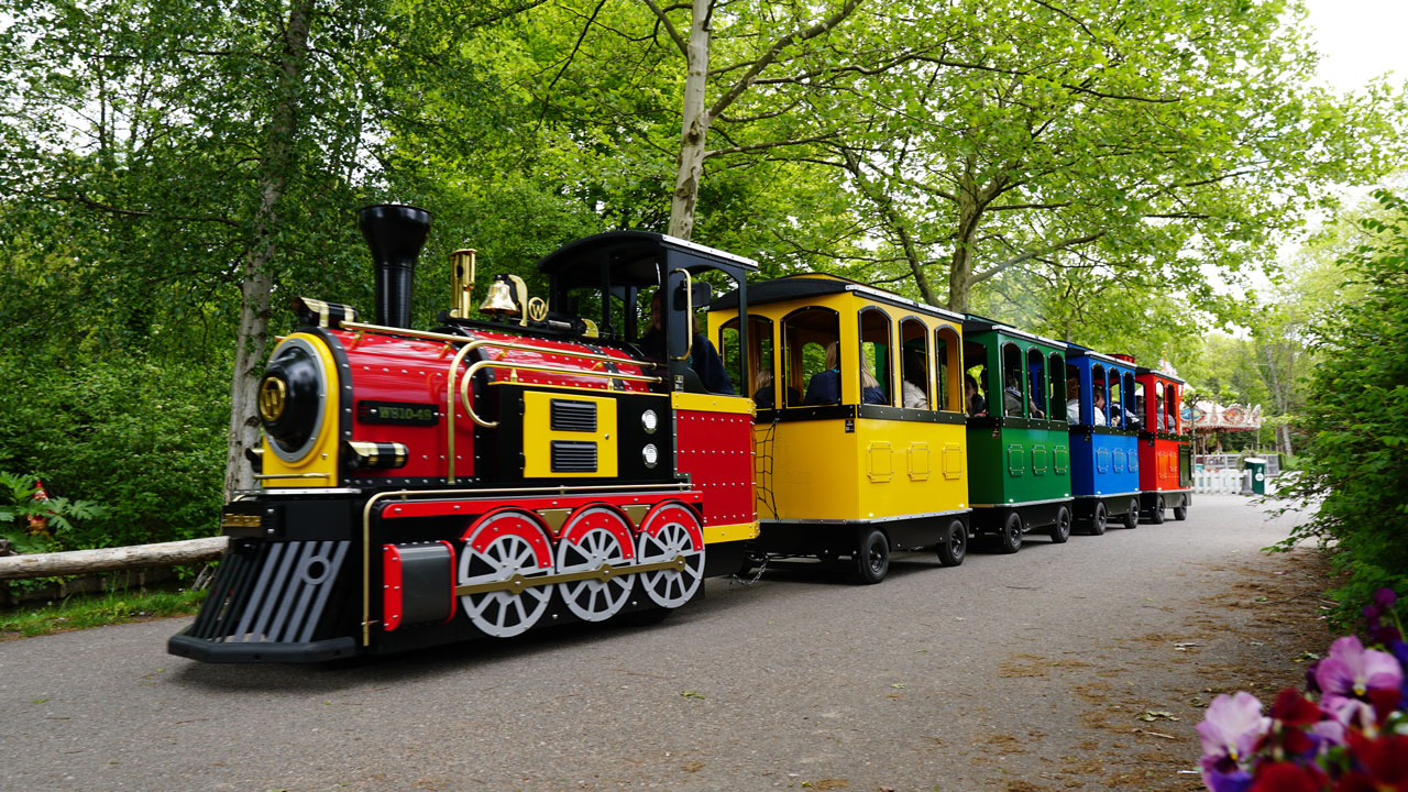The New Menominee Park Train Driving through Menominee Park