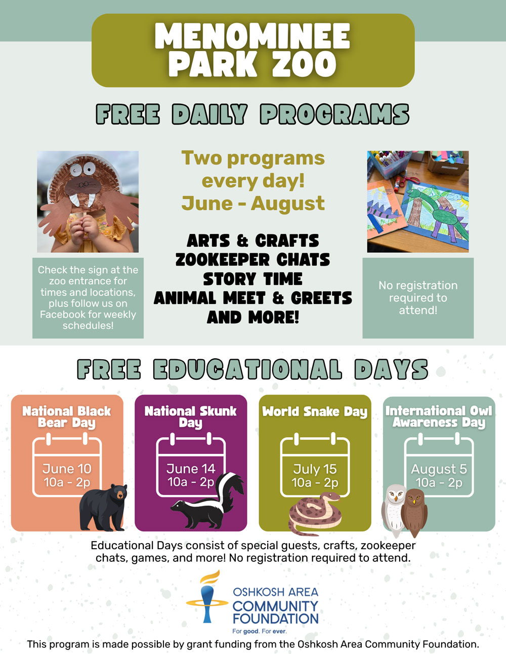 Daily Programs - Free Educational Days