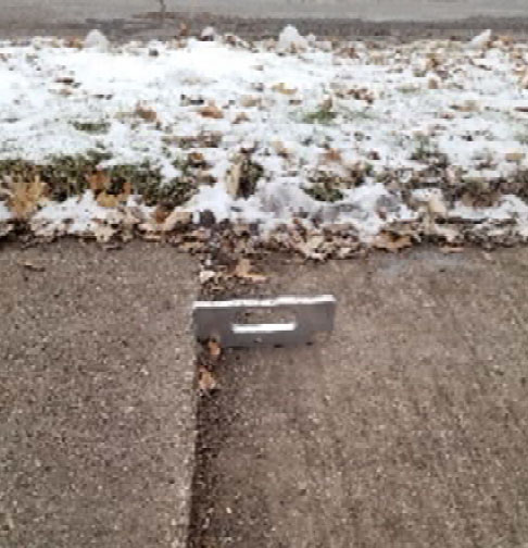 Calibrated Measurement Gauge Showing half inch or greater deflection