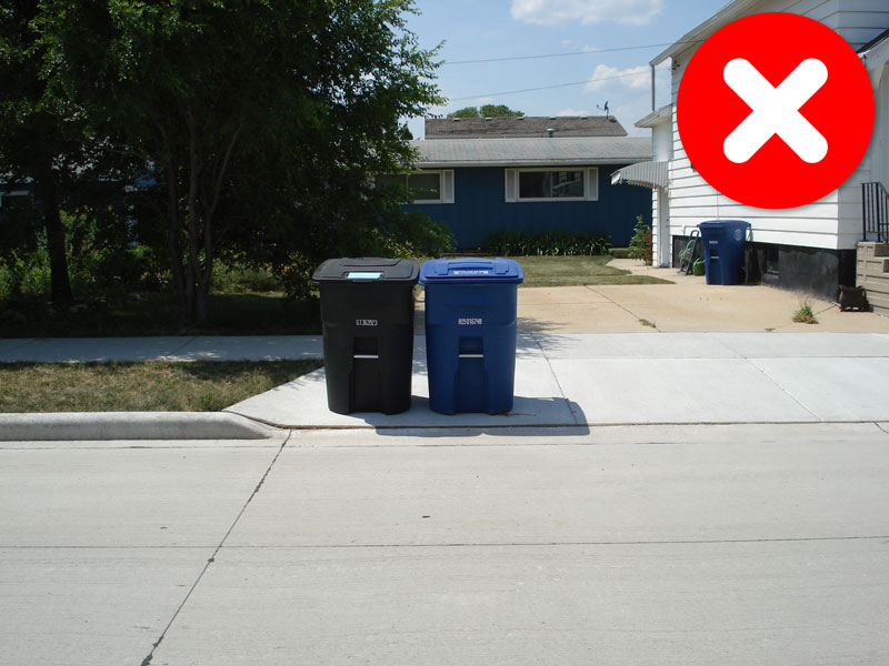 Proper cart placement example 4