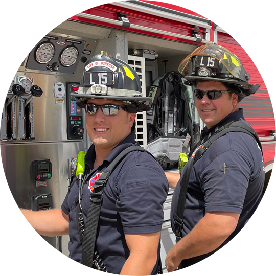 photo of two firefighters