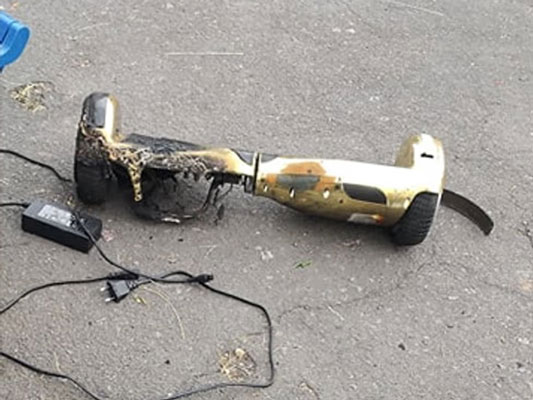 Burned hoverboard