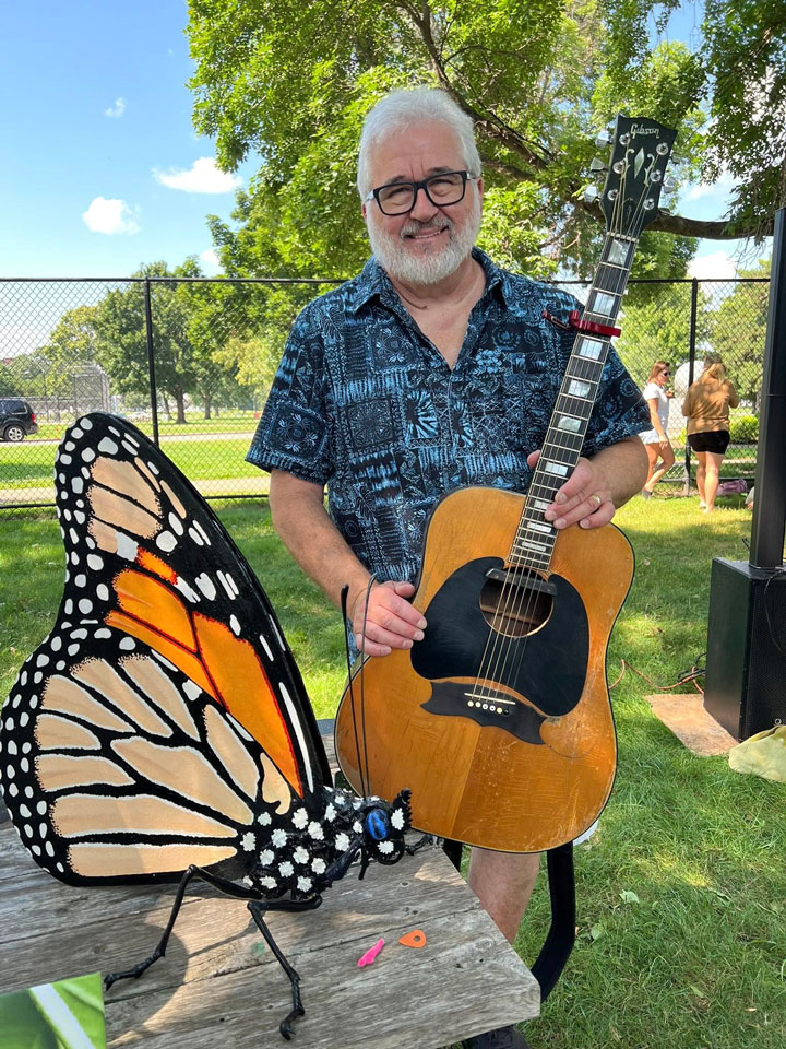 Randy Peterson with Guitar at Wildlife Wednesday