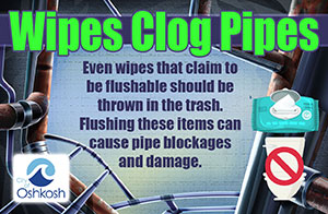 Wipes Clog Pipes Banner