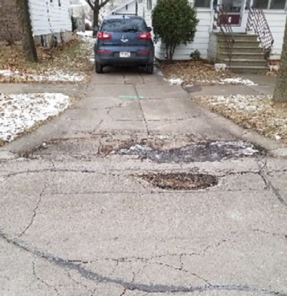Concrete Apron That Falls On Or Below A PASER Rating Of 3