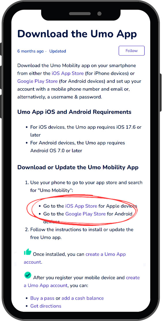 UMO App step 1