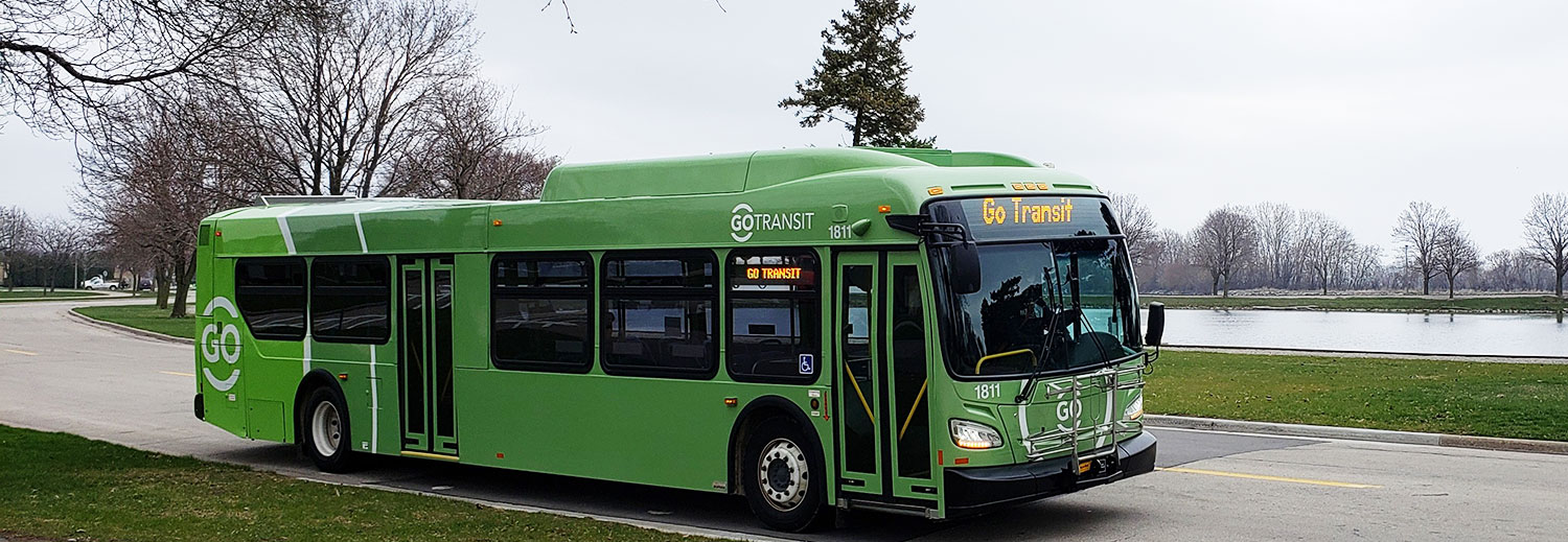 Go Transit Bus in the park